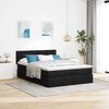 vidaXL Lit ottoman avec matelas et LED noir 140x200 cm tissu