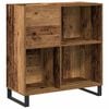 vidaXL Meuble &agrave; vinyles avec &eacute;tag&egrave;re Bois ancien 84,5 x 38 x 89 cm