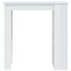vidaXL Table de bar étagère de rangement Blanc brillant 102x50x103,5cm