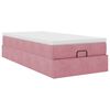 vidaXL Cadre de lit ottoman avec matelas rose 90x200 cm velours
