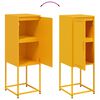 vidaXL Buffet jaune moutarde 36x39x107 cm acier