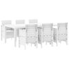 vidaXL Ensemble de salle à manger pour jardin 7 pcs Blanc Rattan Polt
