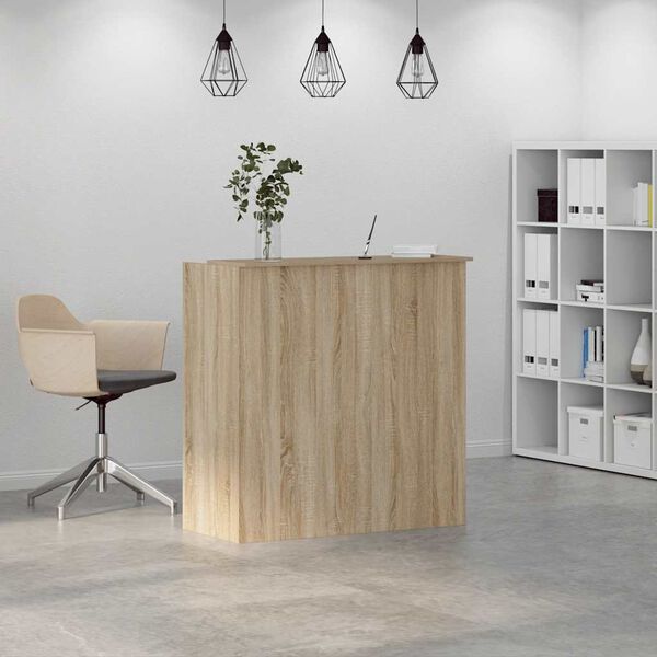 vidaXL Bureau de r&eacute;ception Ch&ecirc;ne Sonoma 100x50x103,5 cm Bois d'ing&eacute;nierie