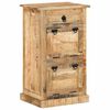 vidaXL Armoire &agrave; chaussures 4 niveaux avec tiroir Bois manguier brut