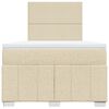 vidaXL Sommier &agrave; lattes de lit avec matelas Cr&egrave;me 120x200 cm Tissu