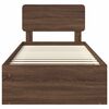 vidaXL Cadre de lit avec t&ecirc;te de lit Ch&ecirc;ne brun 90 x 200 cm Pin massif
