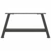 vidaXL Pieds de table basse en forme de A, 2 pi&egrave;ces, anthracite, 60 x (30-31) cm, acier