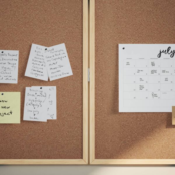 vidaXL Tableau d'Affichage Marron 80 x 80 x 1.4 cm Bois de pin massif