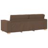vidaXL Canap&eacute; 3 pcs Marron 220 x 80 x 84 cm Tissu en lin m&eacute;lang&eacute;