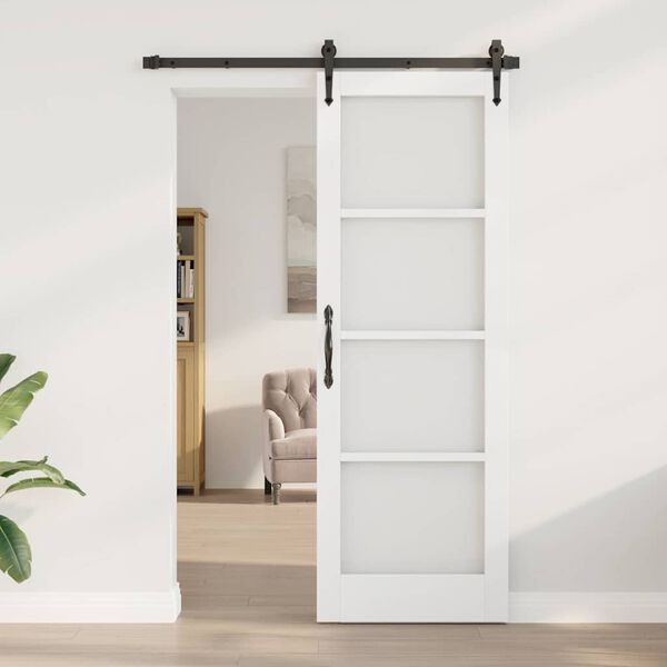 vidaXL Porte int&eacute;rieure ORKDAL Blanc appr&ecirc;t&eacute; 73,5 x 211 cm