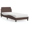 vidaXL Lit avec matelas Dover marron 80x200 cm similicuir
