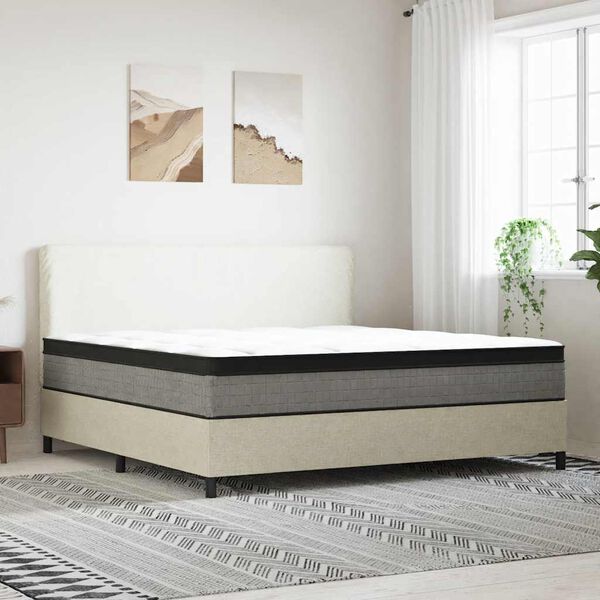 vidaXL Matelas &agrave; ressorts ensach&eacute;s moyen plus 200x200 cm