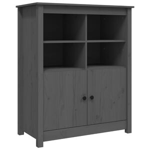 vidaXL Buffet Gris 83x41,5x100 cm Bois massif de pin