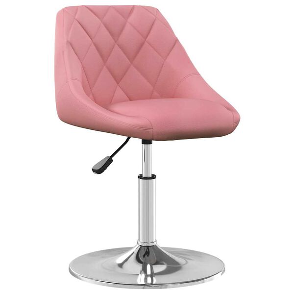 vidaXL Chaises pivotantes &agrave; manger lot de 2 Rose Velours