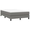 vidaXL Sommier à lattes de lit avec matelas gris foncé 120x190cm tissu