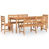 vidaXL Ensemble &agrave; manger de jardin 5pcs Bois de teck massif