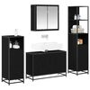 vidaXL Ensemble de mobilier de salle de bain 4 pcs Ch&ecirc;ne noir
