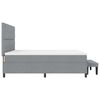 vidaXL Lit &agrave; ressorts avec matelas Gris clair 180 x 200 cm tissu