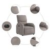 vidaXL Fauteuil inclinable &eacute;lectrique Taupe Tissu