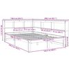 vidaXL Lit biblioth&egrave;que sans matelas cire marron 120x190cm pin massif