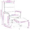 vidaXL Fauteuil inclinable avec repose-pied gris clair tissu