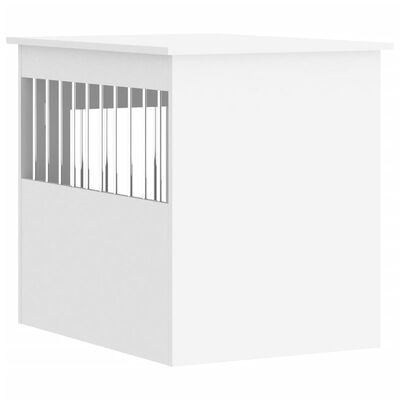 vidaXL Meuble de cage pour chiens blanc 55x75x65 cm bois d'ingénierie