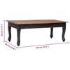 vidaXL Table basse Noir 120x60x45 cm Bois d'acajou massif