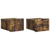 vidaXL Cabinet de chevet mural 2 pcs Ch&ecirc;ne fum&eacute; 33 x 34,5 x 24 cm