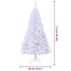 vidaXL Sapin de Noël artificiel avec 150 LED Blanc 120 cm PVC et Acier