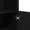 vidaXL Buffet LED Noir 60 x 37 x 100 cm Bois d'ing&eacute;nierie