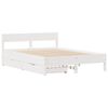 vidaXL Cadre de lit sans matelas blanc 150x200 cm bois de pin massif