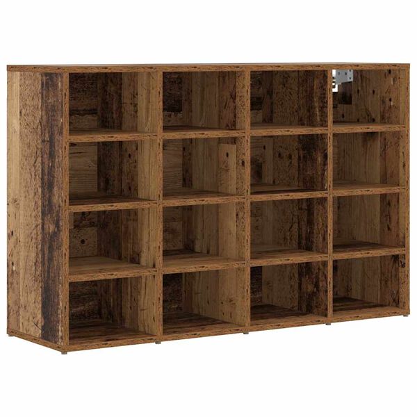 vidaXL Cabinet &agrave; chaussures avec &eacute;tag&egrave;re Bois ancien 103 x 30 x 67 cm