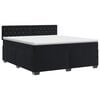 vidaXL Lit boxspring avec matelas Noir 160 x 200 cm Velours