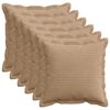 vidaXL Housse de coussin 6 pc HOUTEN Marron 30 x 30 cm velours c&ocirc;tel&eacute;