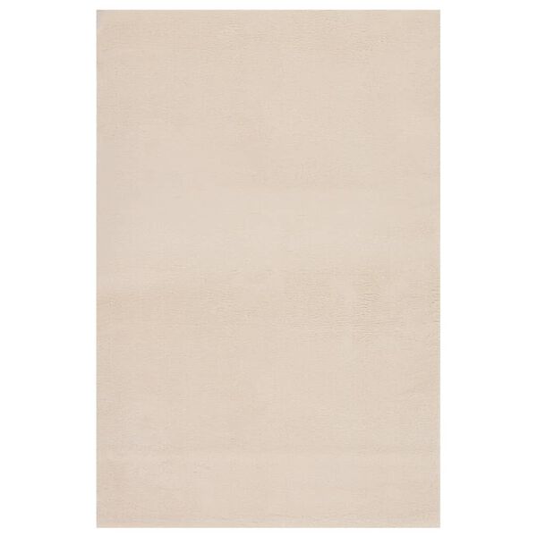 vidaXL Tapis shaggy doux lavable 200x290 cm Antid&eacute;rapant Beige