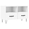 vidaXL Meuble TV Blanc 80x36x50 cm Bois d'ing&eacute;nierie