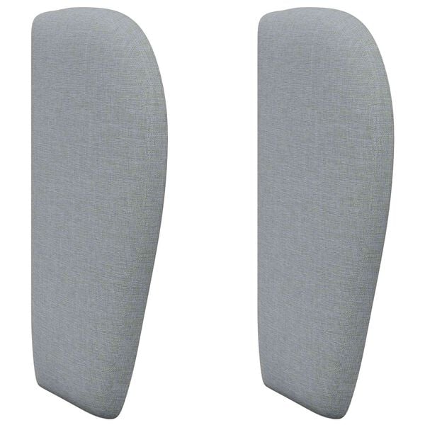 vidaXL Oreille de t&ecirc;te de lit Gris clair 40 x 23 x 6 cm tissu