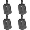 vidaXL T&ecirc;te de pelle 4 pc Argent 33 x 21 cm Acier enduit de poudre