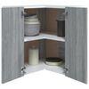 vidaXL Armoire d'angle suspendue "Lyon" Gris Sonoma 57 x 57 x 60 cm Bois d'ingénierie