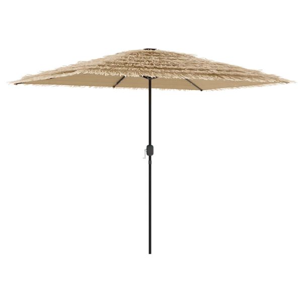 vidaXL Parasol de jardin avec LED et m&acirc;t en acier marron 300x200x250cm