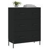 vidaXL Buffet noir 69,5x34x90 cm bois d'ing&eacute;nierie