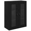 vidaXL Haut Armoire Ch&ecirc;ne noir 69,5 x 34 x 90 cm Bois d'ing&eacute;nierie
