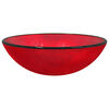 vidaXL Lavabo Verre tremp&eacute; 42x14 cm Rouge