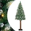 vidaXL Sapin de No&euml;l mince Vert 210 cm PVC et bois de pin massif