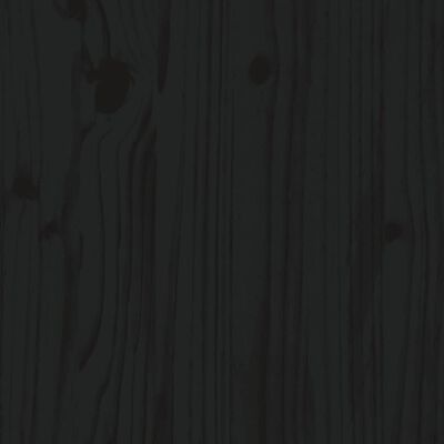 vidaXL Lit empilable Noir 90x190 cm Bois de pin massif