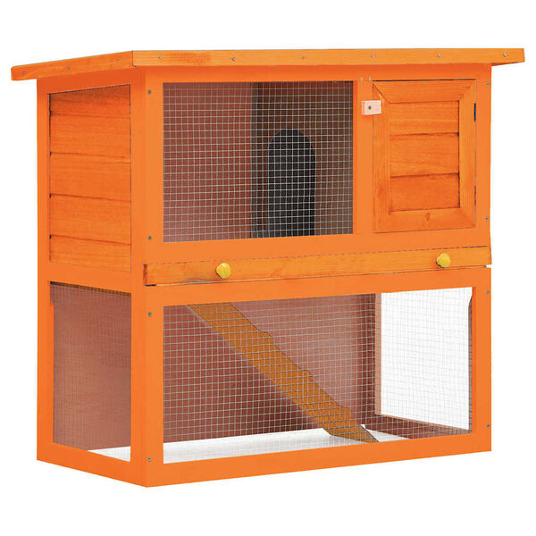 vidaXL Clapier d'ext&eacute;rieur Enclos pour petits animaux 1 porte Bois