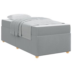 vidaXL Cadre de lit avec matelas Gris clair 80 x 200 cm tissu