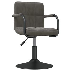 vidaXL Tabouret de bar Gris fonc&eacute; Velours