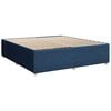 vidaXL Sommier &agrave; lattes de lit avec matelas Bleu 200x200 cm Tissu