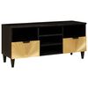 vidaXL Meuble TV Noir et Or 100 x 33 x 46 cm Bois d'ing&eacute;nierie